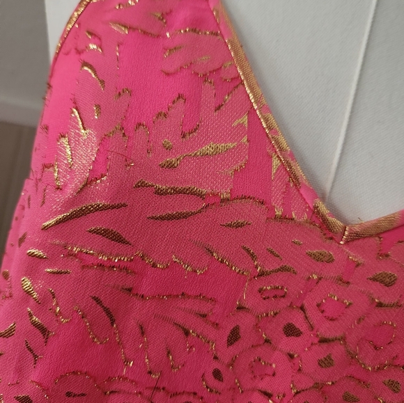 Lilly Pulitzer Lela Silk Dress Coral Reef Pinapple - Picture 3 of 8